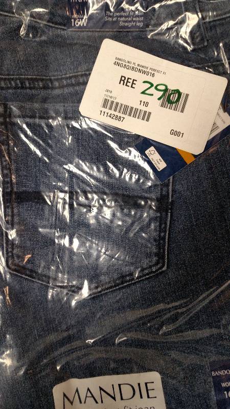 lot 290 image: Bandolino Womens Plus Mandie Perfect Fit Jean Denim 16W