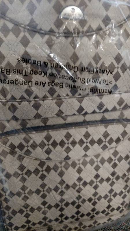 lot 341 image: American Flyer Argyle Jacquard 5-pc. Luggage Set - Brown