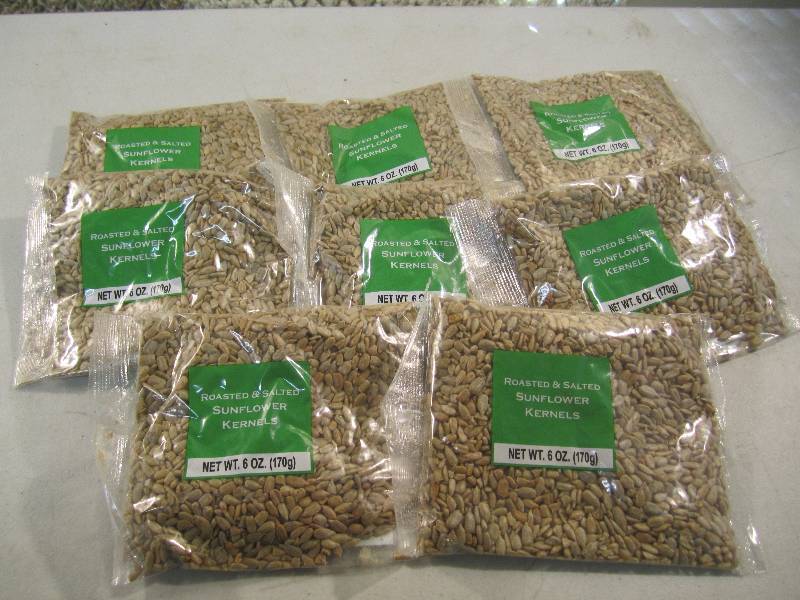 lot 104 image: 8 Bags of Roasted & Salted Sunflowe...