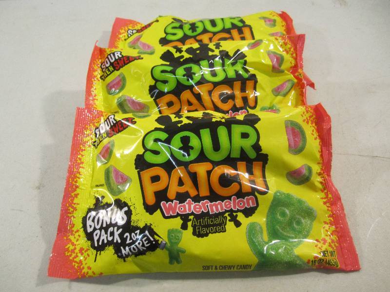 lot 108 image: 3 Bags of Sour Patch Watermelon Sof...
