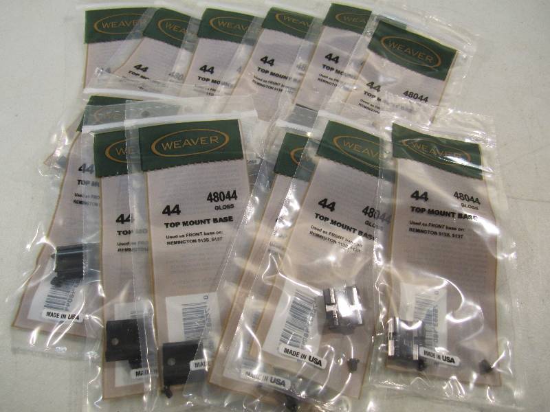lot 185 image: Lot of 12 Weaver Gun Scope Top Moun...