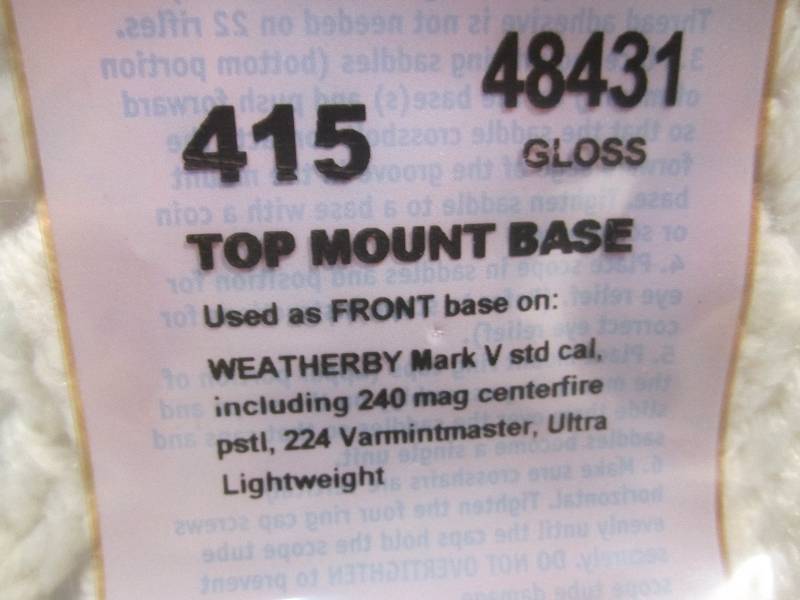 lot 195 image: Lot of 12 Weaver Gun Scope Top Moun...