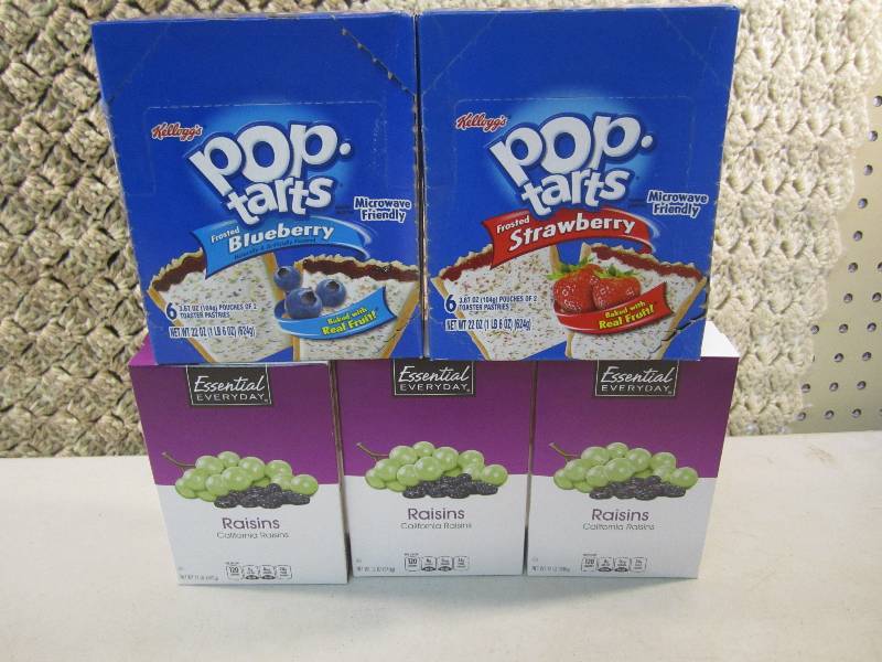 lot 210 image: Mix Lot of 2 Boxes Pop-Tarts and 3 ...