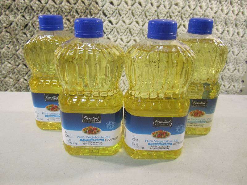 lot 215 image: Lot of 4 Pure Vegetable Oil 24 oz e...