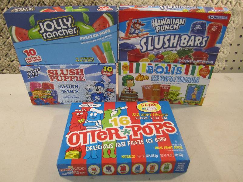 lot 217 image: Lot of 5 Boxes Freeze Pops Various ...