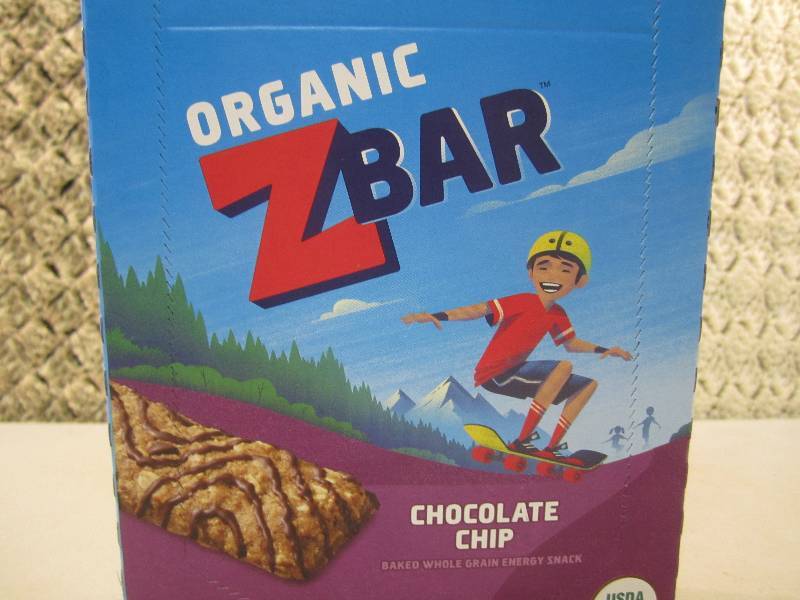 lot 219 image: Box of 18 Organic Z-Bar Chocolate C...