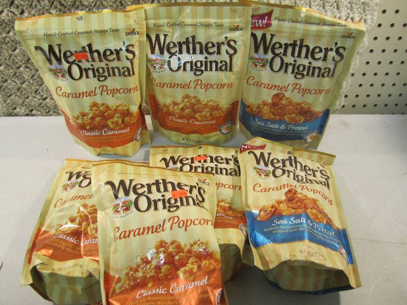 lot 250 image: Mix Lot of 7 Bags Werthers Original...