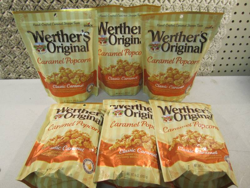 lot 258 image: Lot of 6 Bags Werthers Original Car...