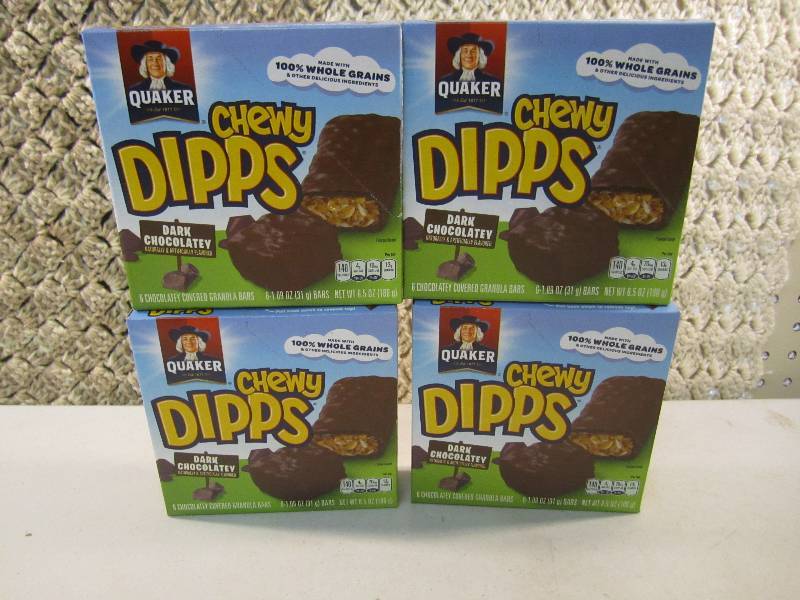 lot 260 image: Lot of 4 Boxes Chewy Dipps Dark Cho...