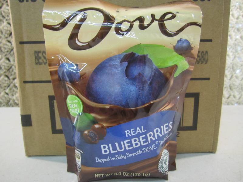lot 264 image: Case of 8 Bags Dove Dark Chocolate ...
