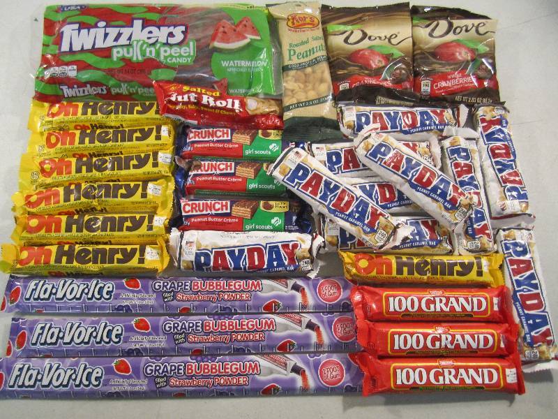 lot 277 image: Lot of Misc Candy Bars Etc. See Pho...