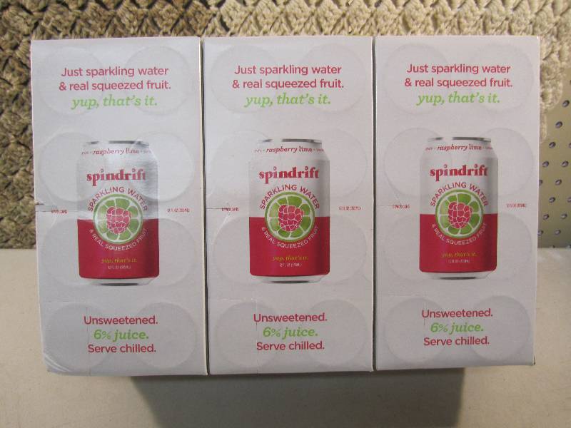 lot 280 image: 3 - 8 Packs of Spindrift Raspberry ...