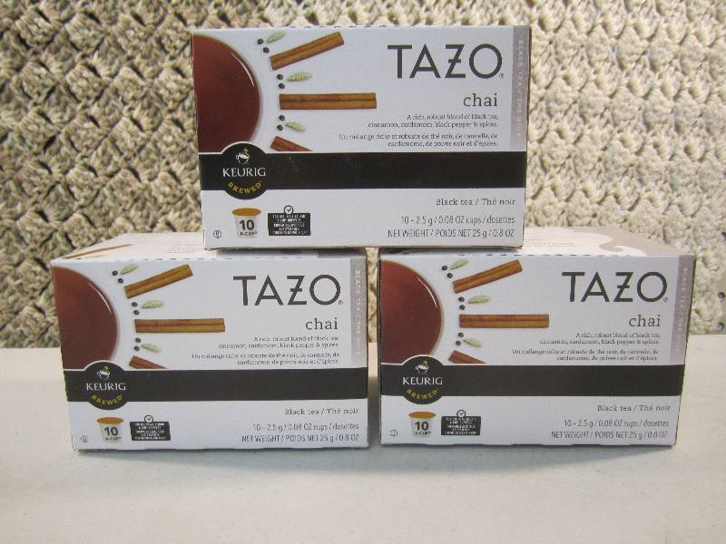 lot 283 image: Lot of 3 Boxes Keurig Brewed Tazo C...