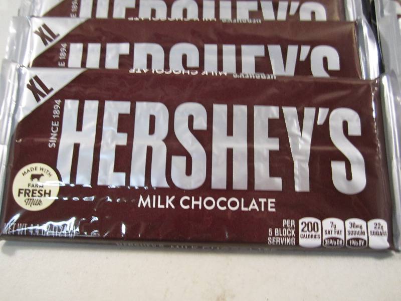 lot 297 image: Lot of 12 X-Large Hersheys Milk Cho...