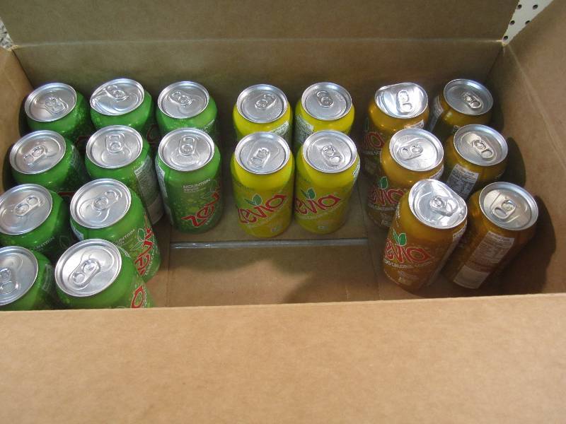 lot 316 image: Lot of 20 Cans Zevia Soda 3 Flavors...