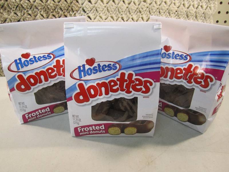 lot 318 image: Lot of 3 Bags Hostess Donettes Fros...