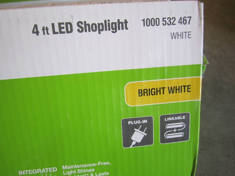 lot 8 image: Lot of 3 - 4 foot Linkable LED Shop...