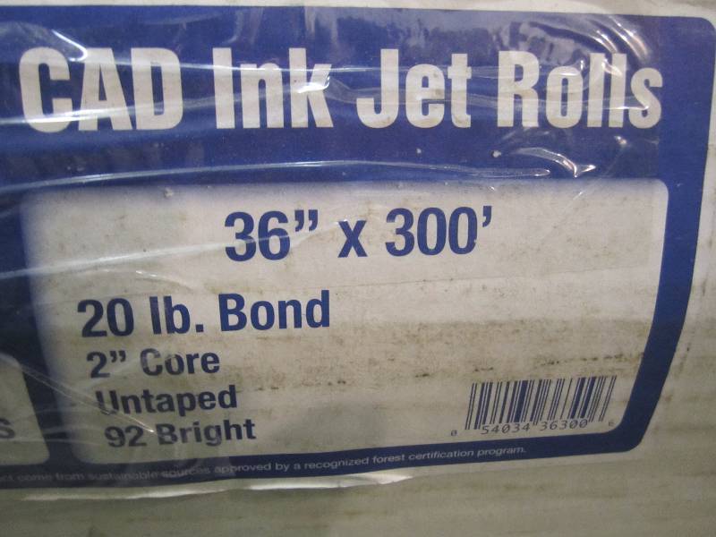 lot 28 image: 2 Roll Box of Alliance CAD Ink Jet ...