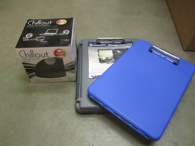 lot 30 image: 2 Storage Clip Boards and an Electr...