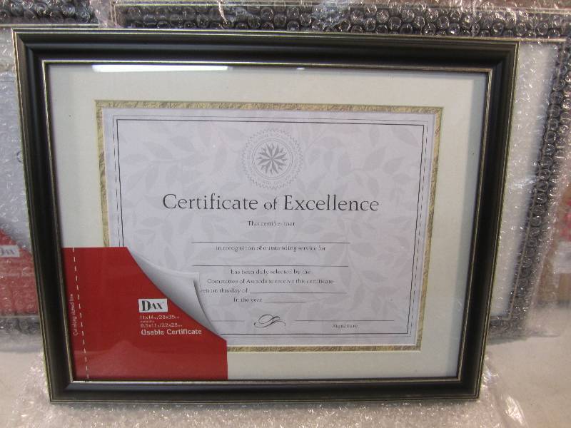 lot 32 image: Lot of 3 11 x 14 Document Frames ...