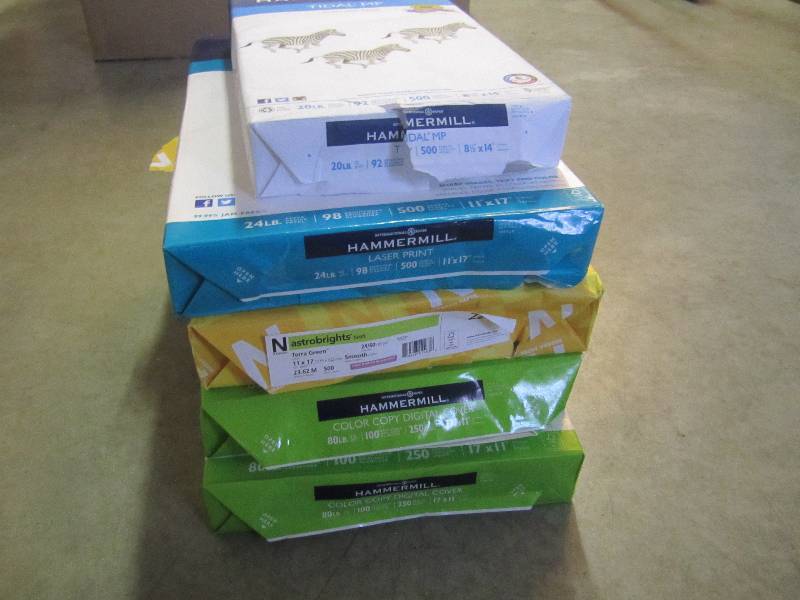 lot 43 image: Mixed Lot of 5 Reams Printer Paper ...