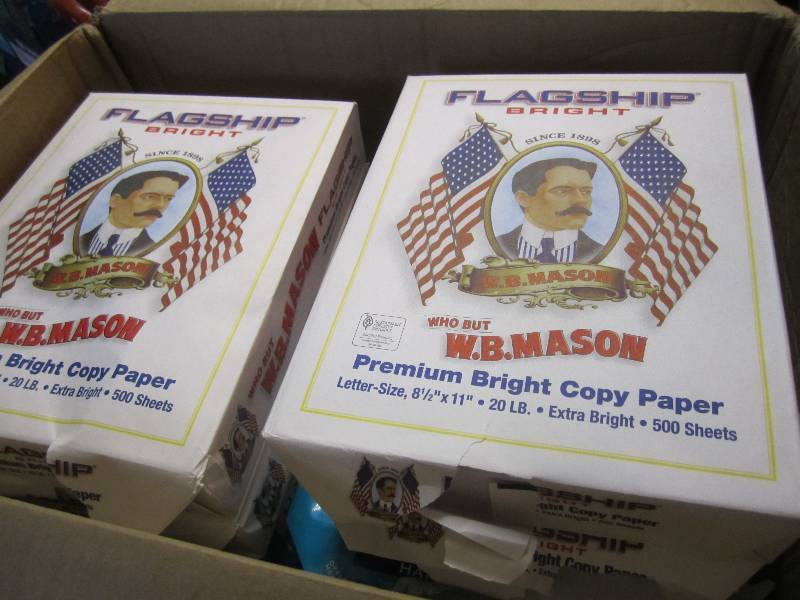 lot 44 image: Box of 10 Reams of Misc Printer Pap...