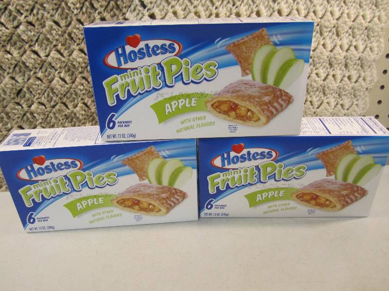 lot 61 image: 3 Boxes Hostess Mini Fruit Pies App...