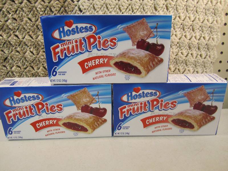 lot 65 image: 3 Boxes Hostess Mini Fruit Pies Che...