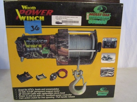 Wood Power 2000 lb Winch Kit - Mossy Oak