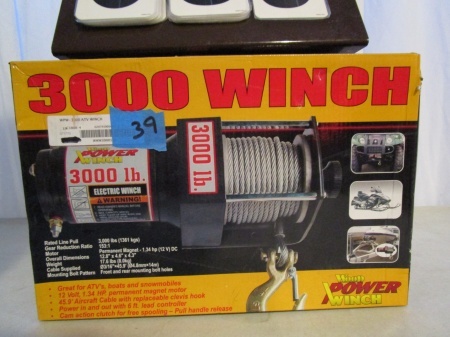 Wood Power 3000 lb Winch