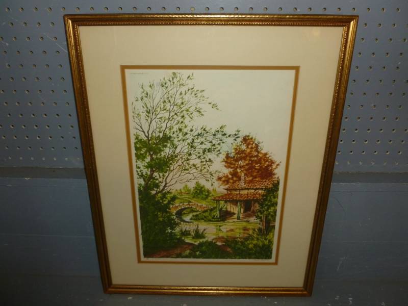 lot 29 image: Vintage Etch Print