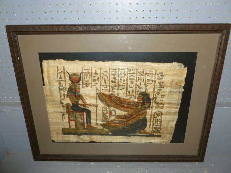 lot 74 image: Papyrus Painting