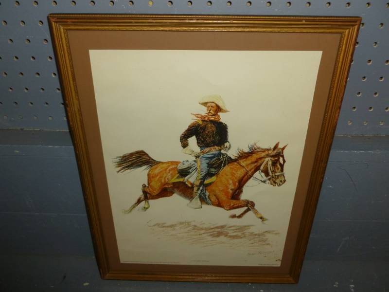 lot 92 image: Frederick Remington Print
