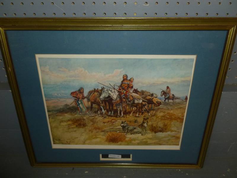 lot 116 image: C.M Russell Print