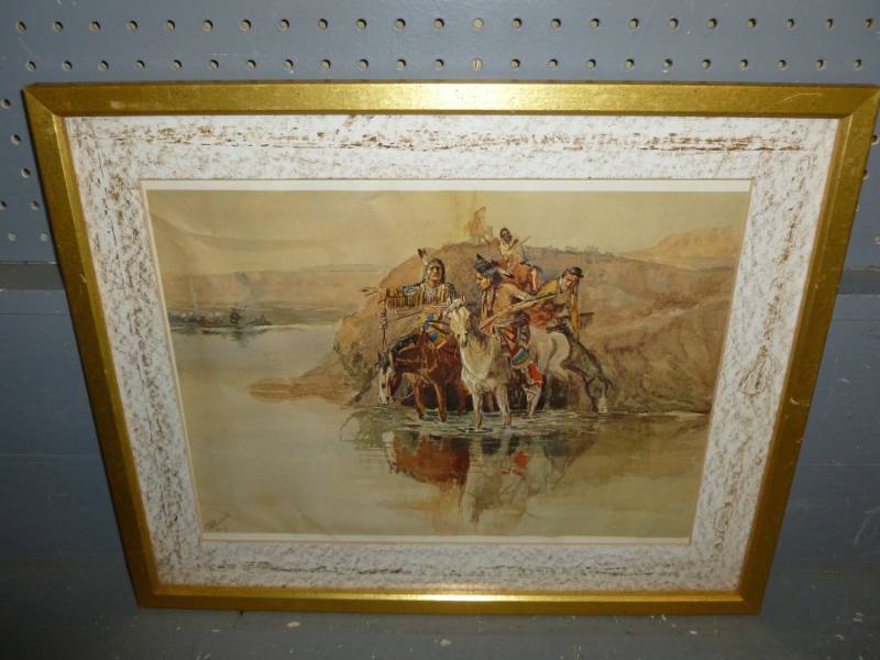 lot 194 image: C.M Russell Print
