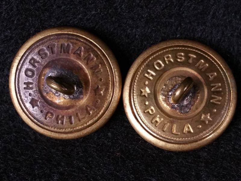 lot 29 image: Horstman of Philadelphia Civil War Era Brass Marines Button