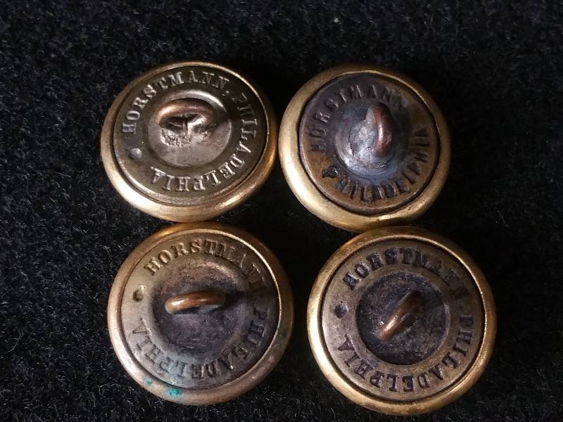 lot 33 image: Horstman of Philadelphia Civil War Era Brass Marines Button
