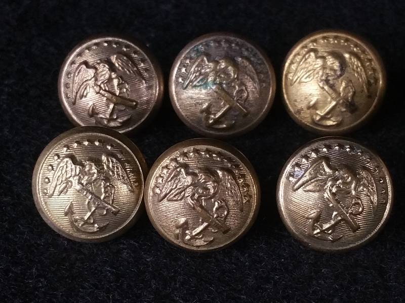 lot 34 image: Horstman of Philadelphia Civil War Era Brass Marines Button