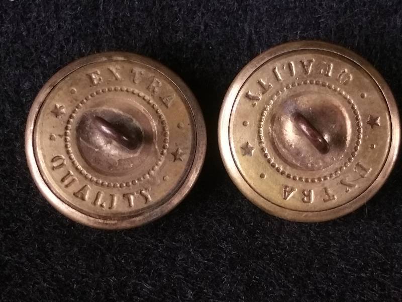 lot 35 image: Civil War Era Brass Buttons Extra Quality