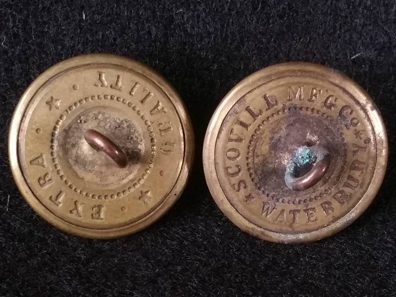 lot 36 image: Civil War Era Brass Buttons Extra Quality