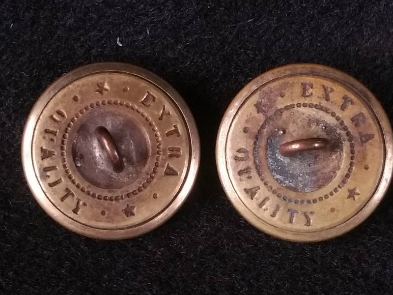lot 37 image: Civil War Era Brass Buttons Extra Quality