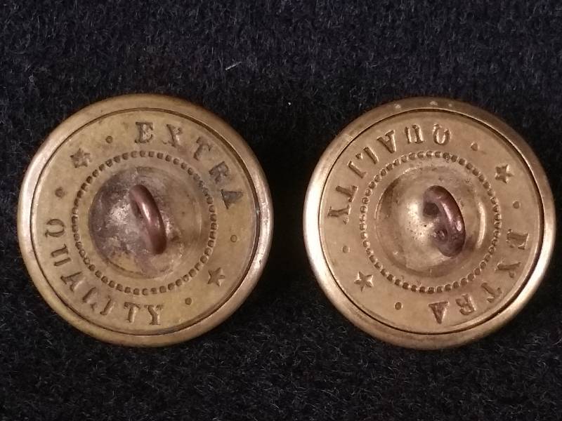 lot 38 image: Civil War Era Brass Buttons Extra Quality