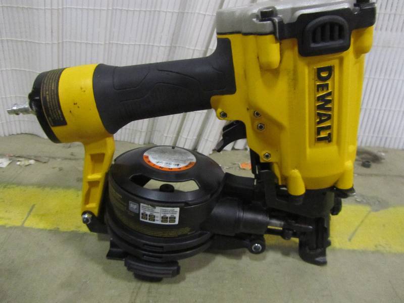 lot 11 image: DEWALT Pneumatic 15-Degree Coil Roofing Nailer (tool only)