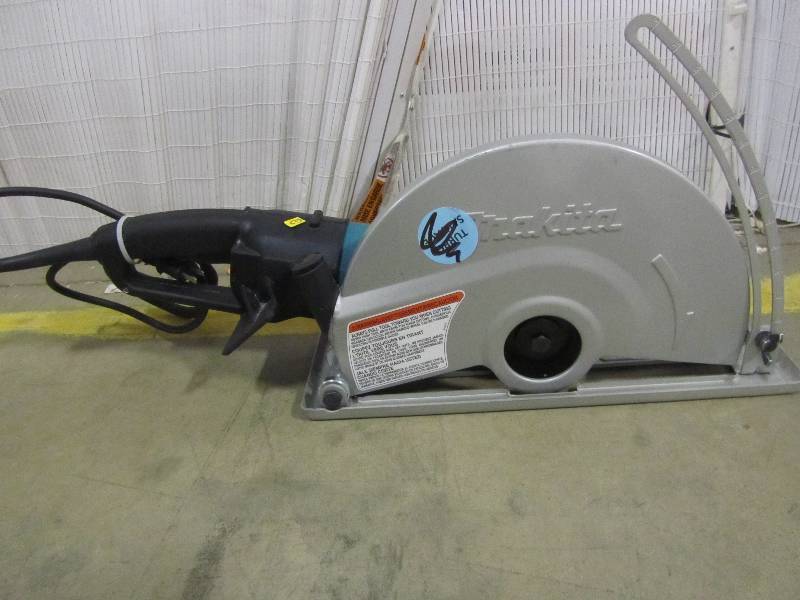lot 14 image: Makita 15 Amp 14 in. Corded SJS Electric Angle Cutter with ACDC Switch