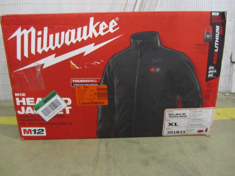 lot 16 image: Milwaukee Mens X-Large M12 12-Volt Lithium-Ion Cordless Black Heated Jacket Kit