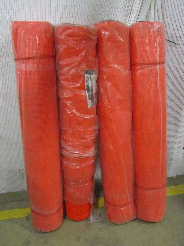 lot 23 image: Grip-Rite 4 ft. x 150 ft. Orange Debris Netting (x4)