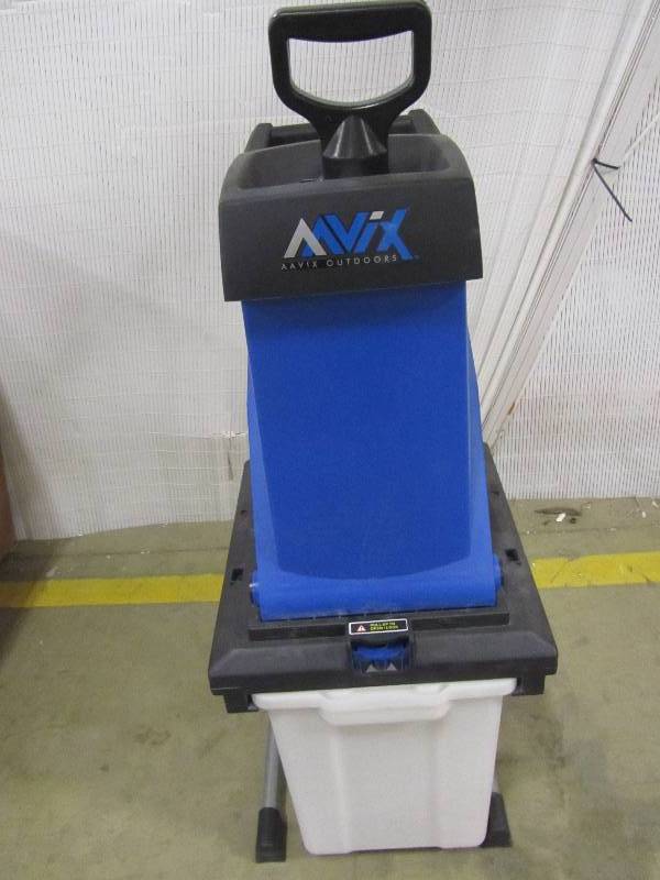 lot 27 image: Aavix 1.6 in. 15 Amp. Electric Chipper and Shredder