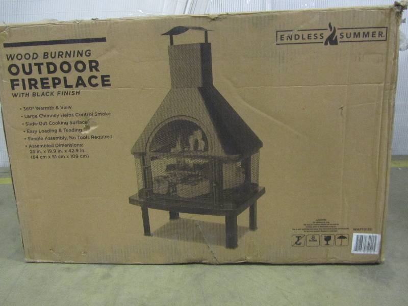 lot 31 image: UniFlame 45 in. Outdoor Fireplace with Chimney