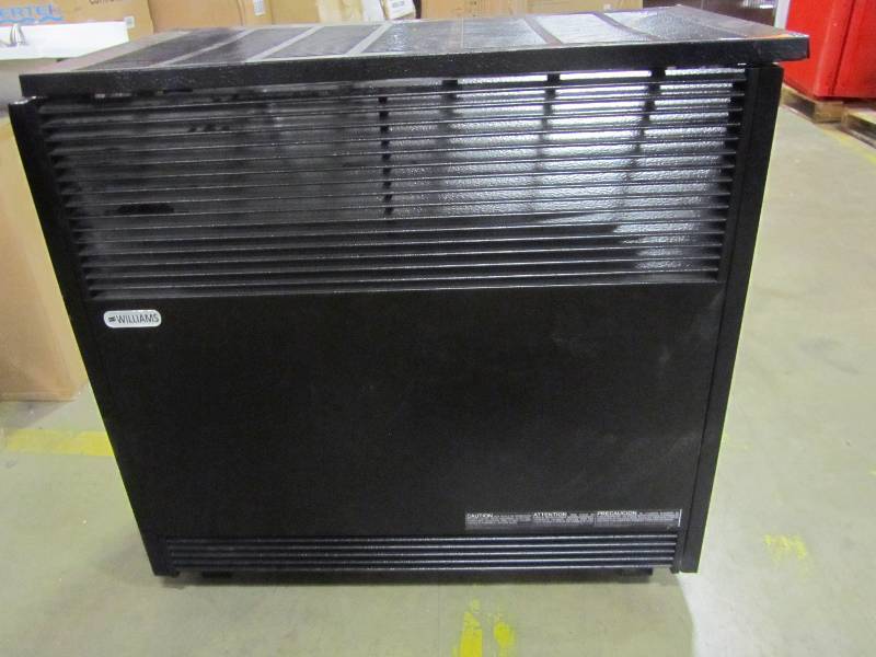 lot 32 image: Williams 65,000 BTUhr Enclosed Front Console Propane Gas Room Heater