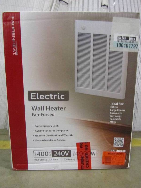 lot 37 image: Fahrenheat 4,000-Watt Large Room Wall Heater